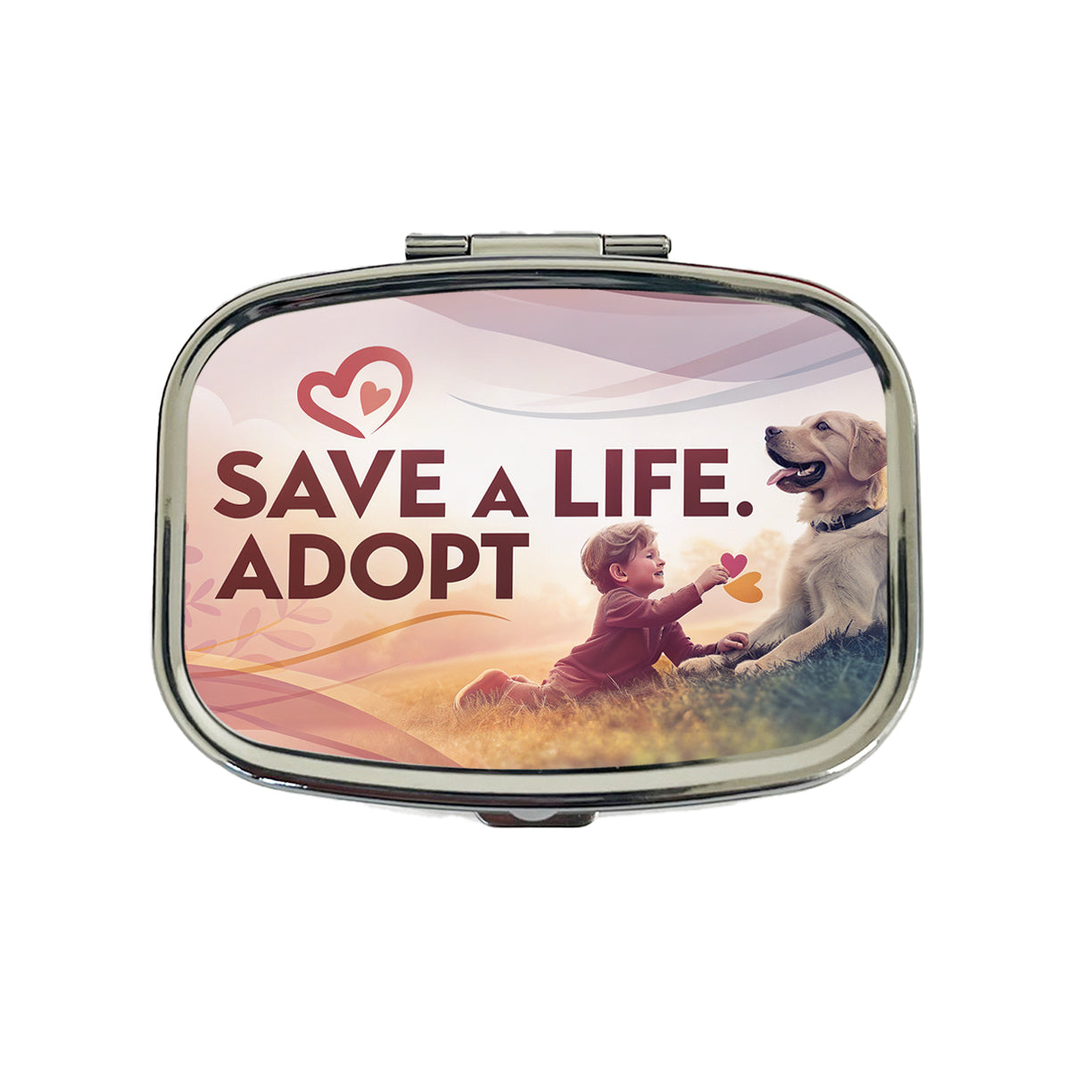 Save A Life Adopt Pet Rescue Adoption Travel Pill Box Case