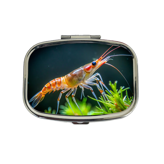 Shrimp Swimming Travel Pill Box Case