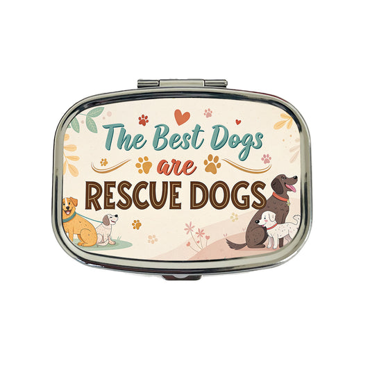 The Best Dogs Are Rescue Dogs Adopt Travel Pill Box Case