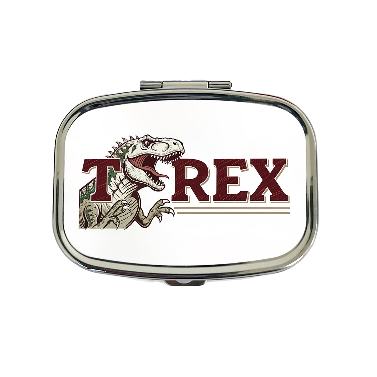 Tyrannosaurus T-Rex Dinosaur Cartoon Travel Pill Box Case