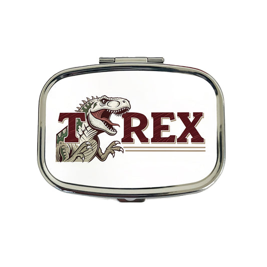 Tyrannosaurus T-Rex Dinosaur Cartoon Travel Pill Box Case