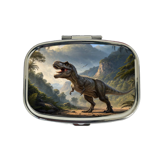 Tyrannosaurus T-Rex Dinosaur in the Wild Travel Pill Box Case