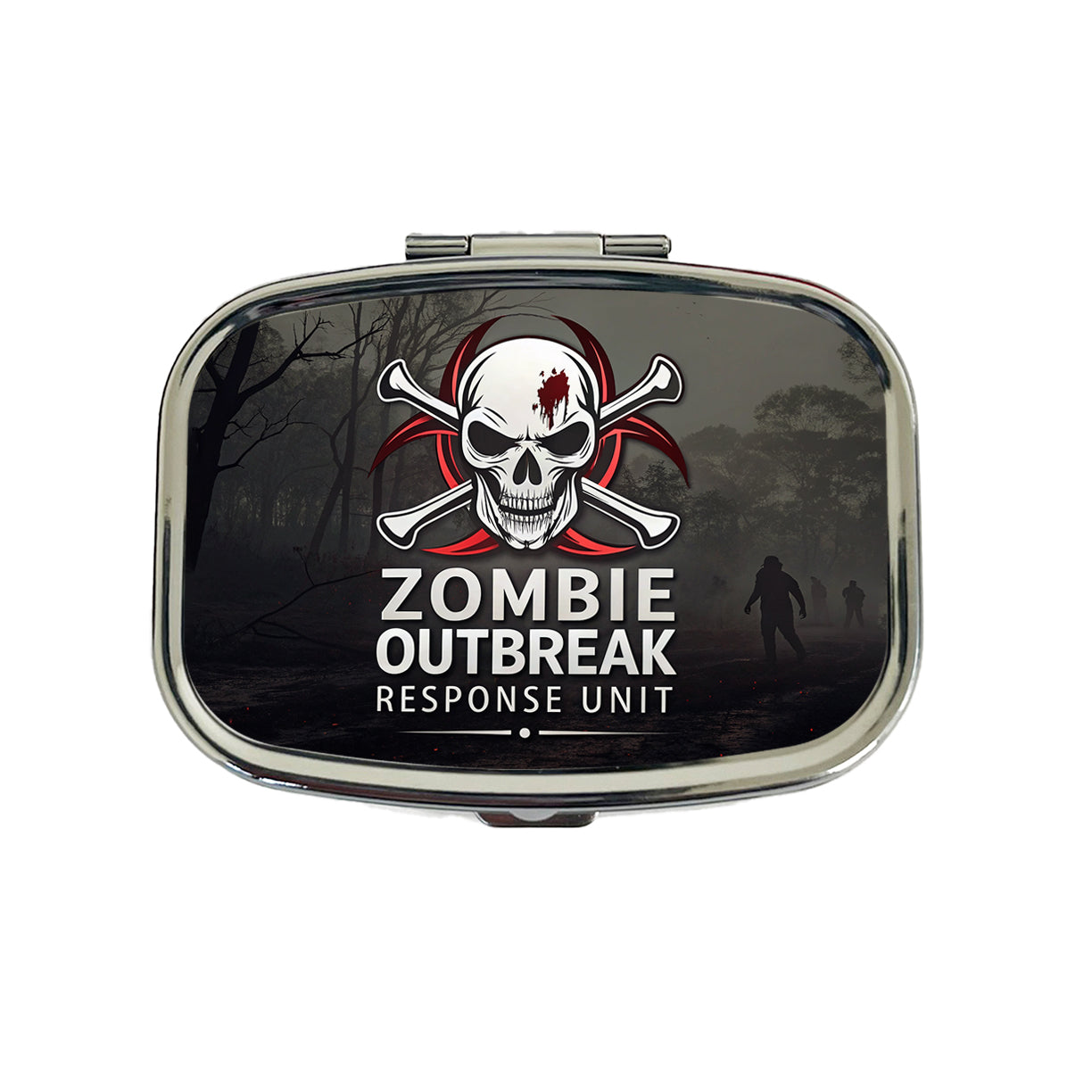 Zombie Outbreak Response Unit Biohazard Travel Pill Box Case