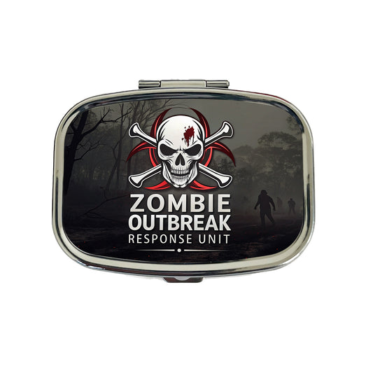 Zombie Outbreak Response Unit Biohazard Travel Pill Box Case