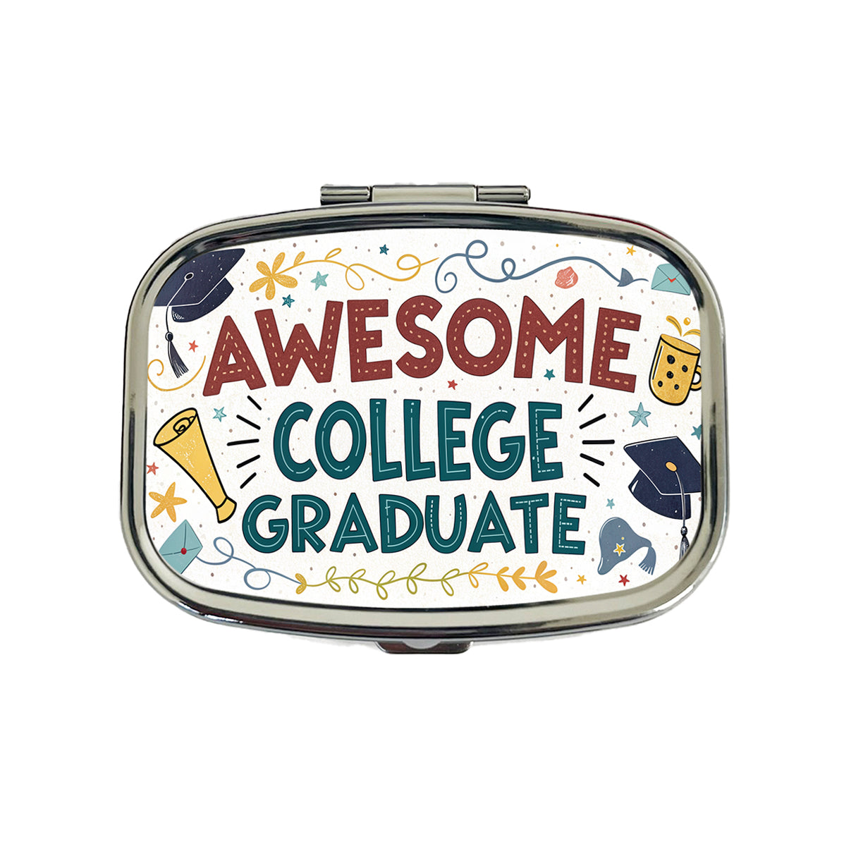 Awesome College Graduate Graduation Inspirational Travel Pill Box Case