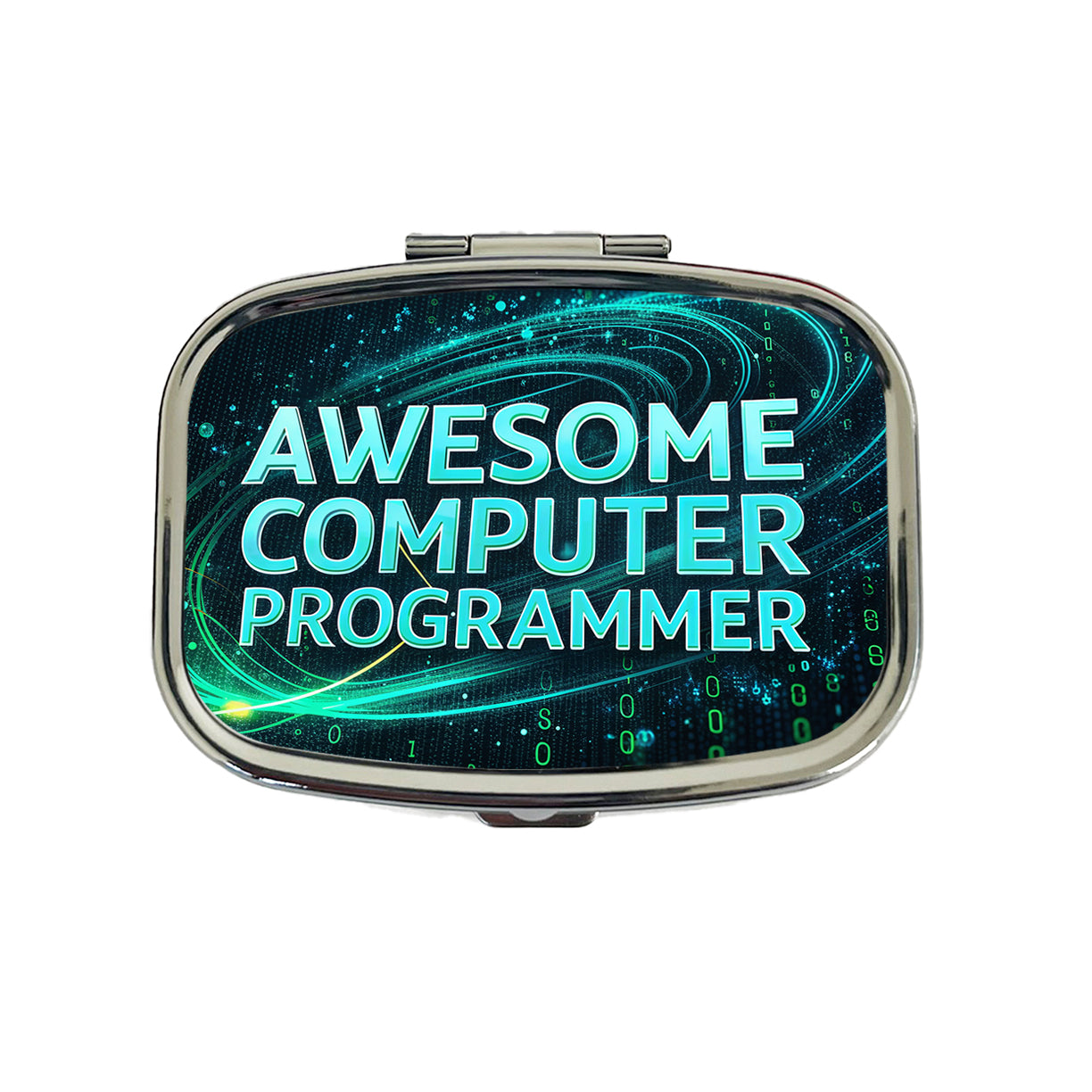 Awesome Computer Programmer Inspirational Travel Pill Box Case