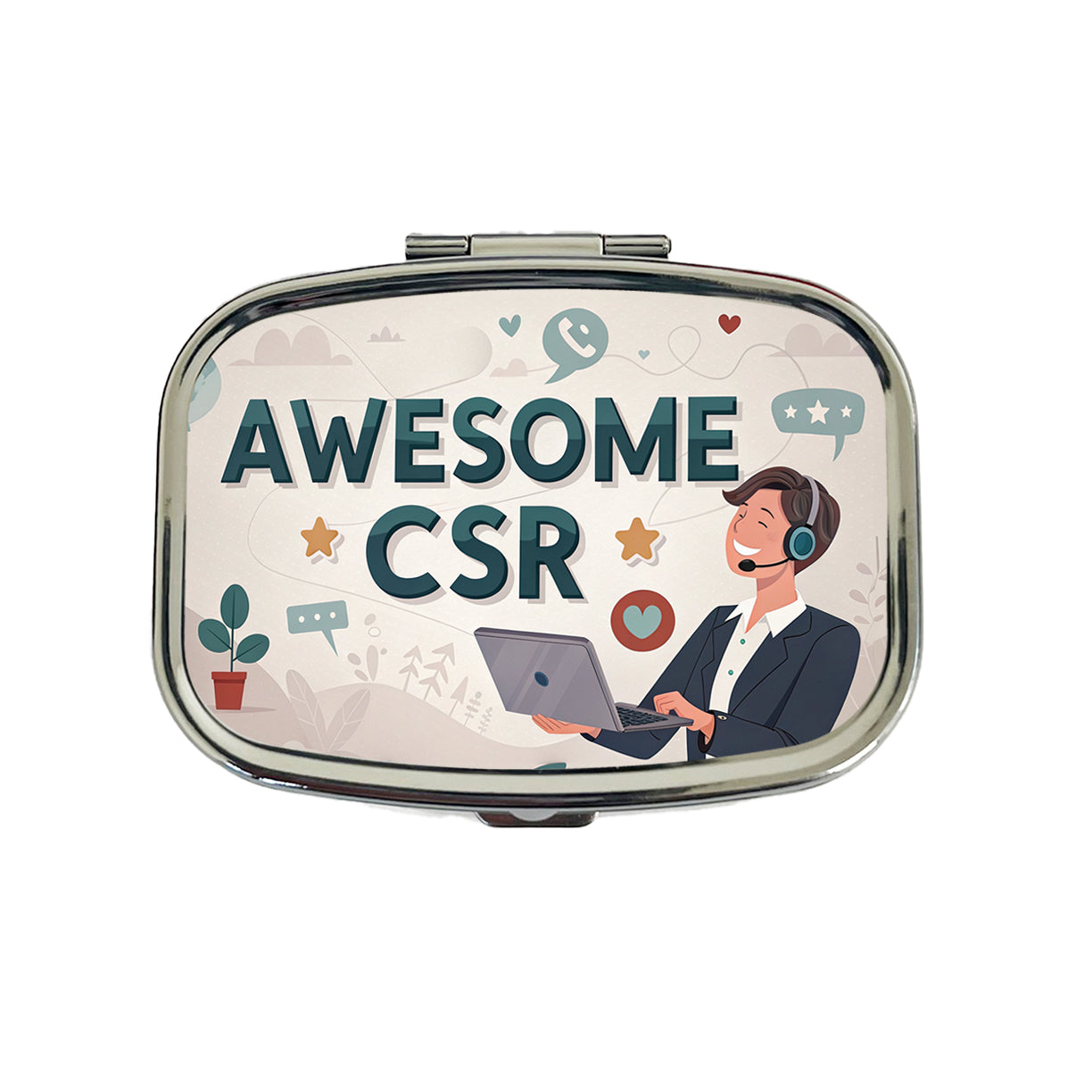 Awesome CSR Customer Service Rep Inspirational Travel Pill Box Case