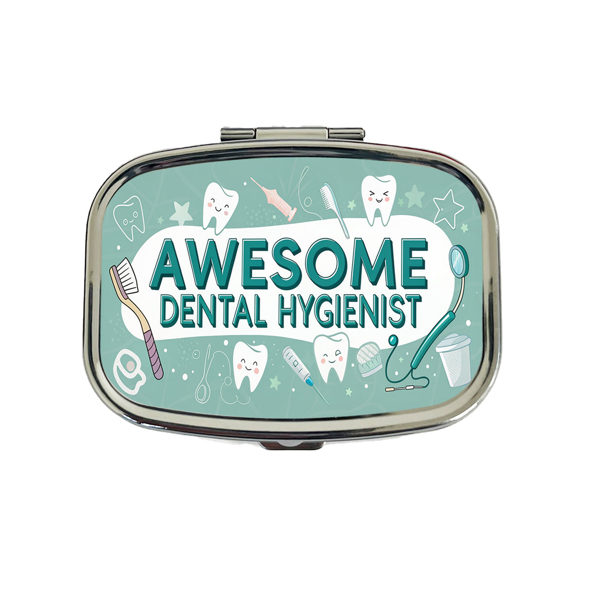 Awesome Dental Hygienist Inspirational Travel Pill Box Case