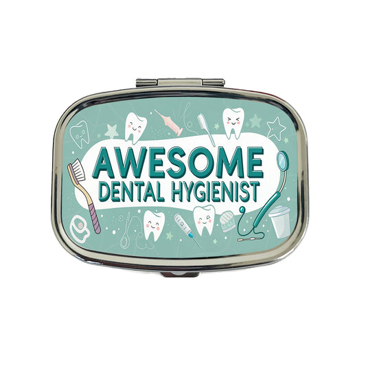 Awesome Dental Hygienist Inspirational Travel Pill Box Case