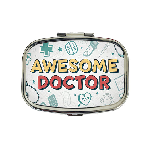 Awesome Doctor MD Inspirational Travel Pill Box Case