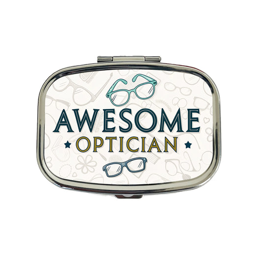 Awesome Optician Optical Inspirational Travel Pill Box Case