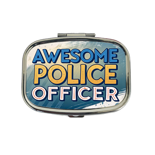 Awesome Police Officer Inspirational Travel Pill Box Case