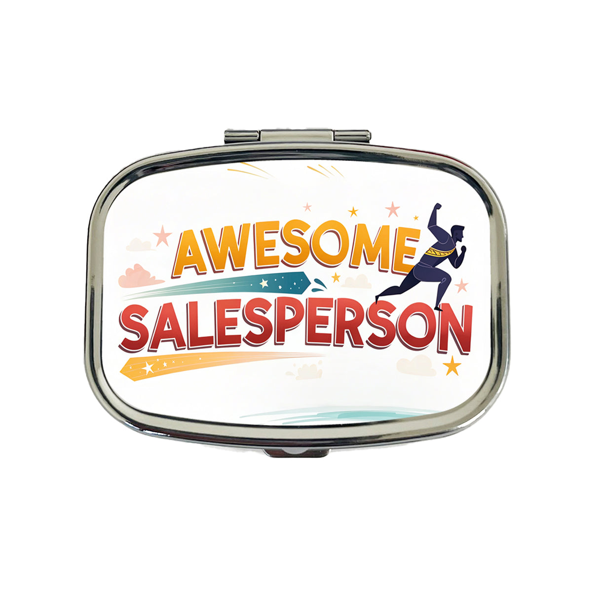 Awesome Salesperson Inspirational Superhero Travel Pill Box Case