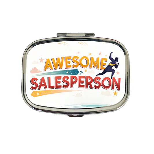 Awesome Salesperson Inspirational Superhero Travel Pill Box Case
