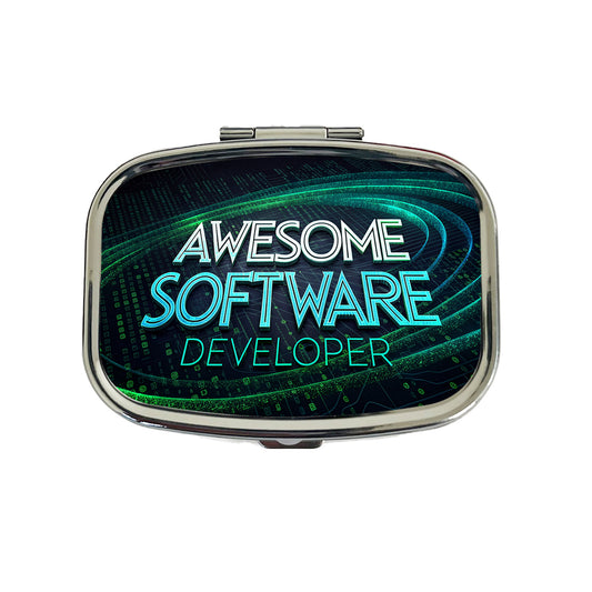 Awesome Software Developer Inspirational Travel Pill Box Case