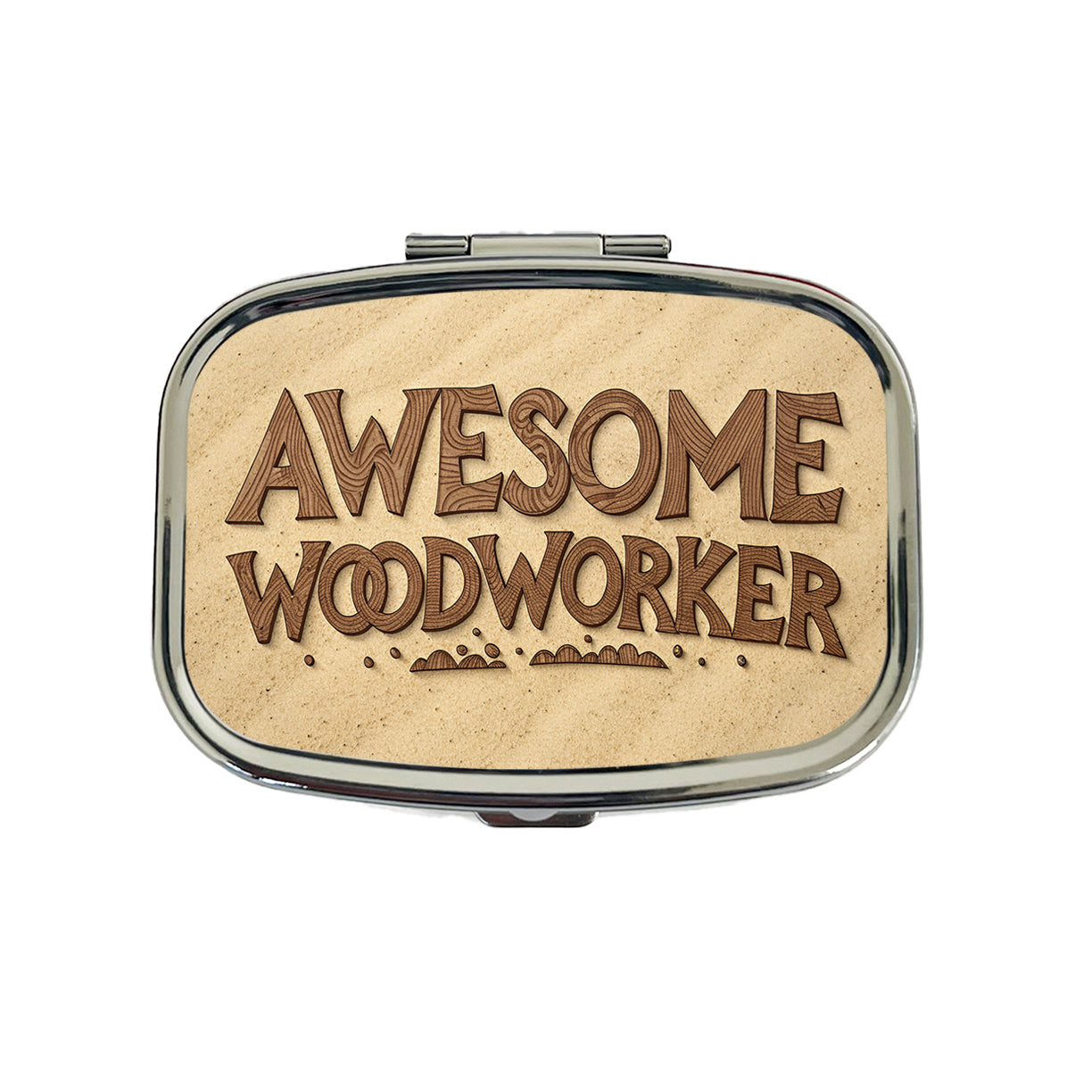 Awesome Woodworker Inspirational Carpenter Travel Pill Box Case
