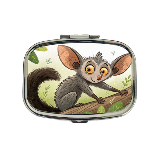 Aye Aye Children's Illustration Style Travel Pill Box Case