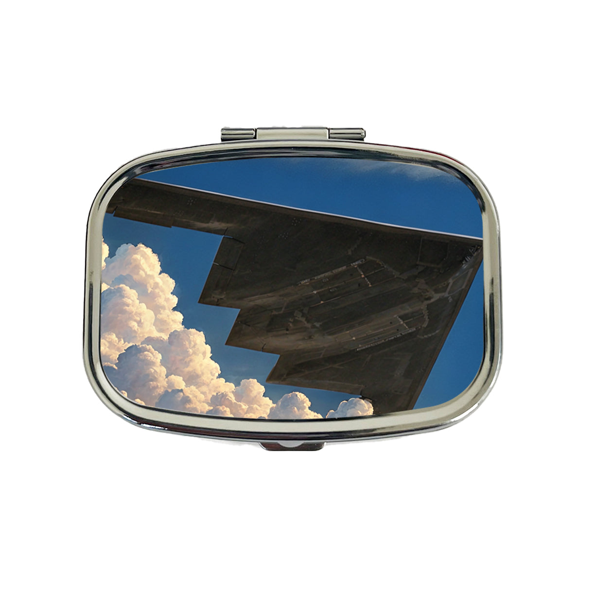 B-2 Spirit Stealth Bomber Airplane In Flight Illustration Travel Pill Box Case