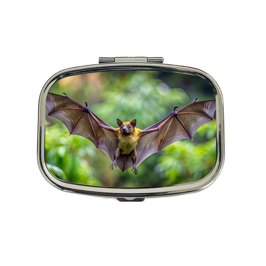 Bat Flying Photo Travel Pill Box Case