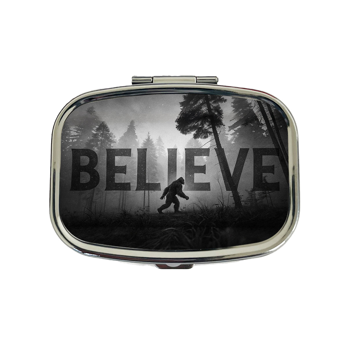 Believe Bigfoot Fantasy Creatures Travel Pill Box Case