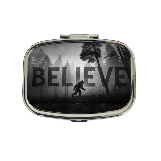 Believe Bigfoot Fantasy Creatures Travel Pill Box Case