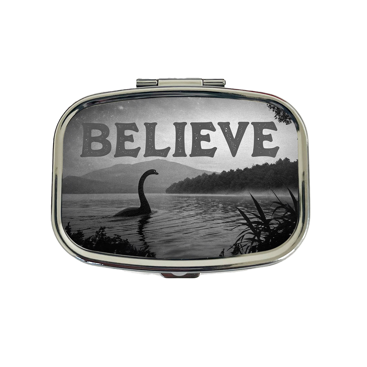Believe Loch Ness Monster Fantasy Creatures Travel Pill Box Case