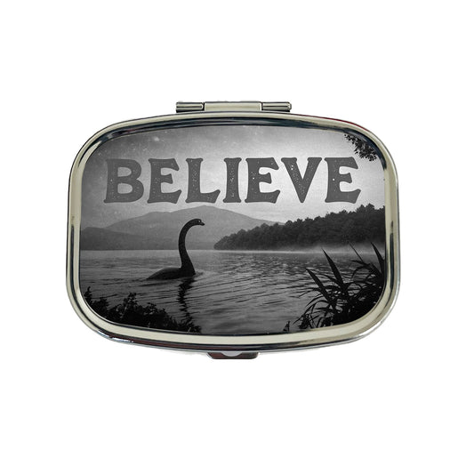 Believe Loch Ness Monster Fantasy Creatures Travel Pill Box Case