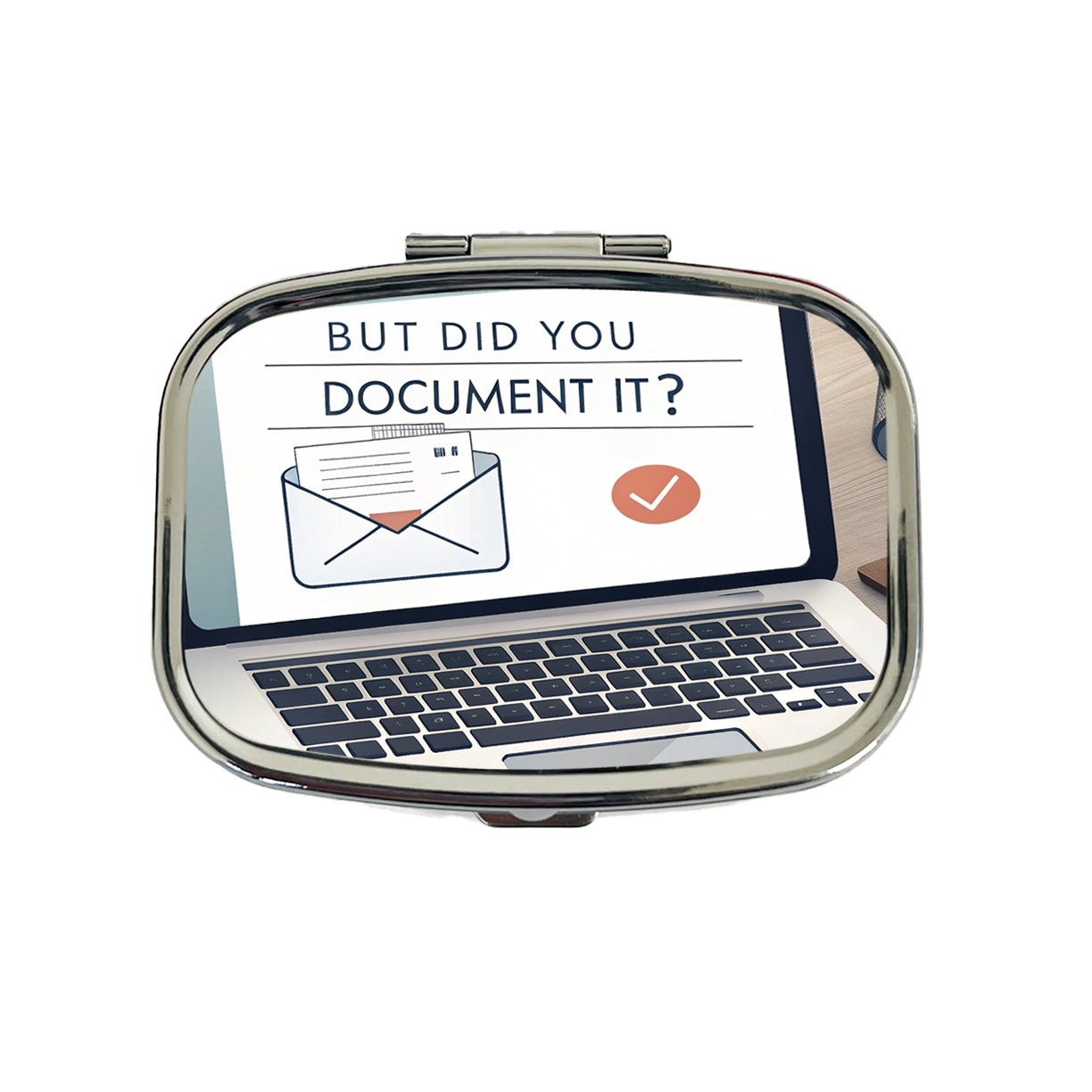 But Did You Document It Laptop Email Funny Travel Pill Box Case
