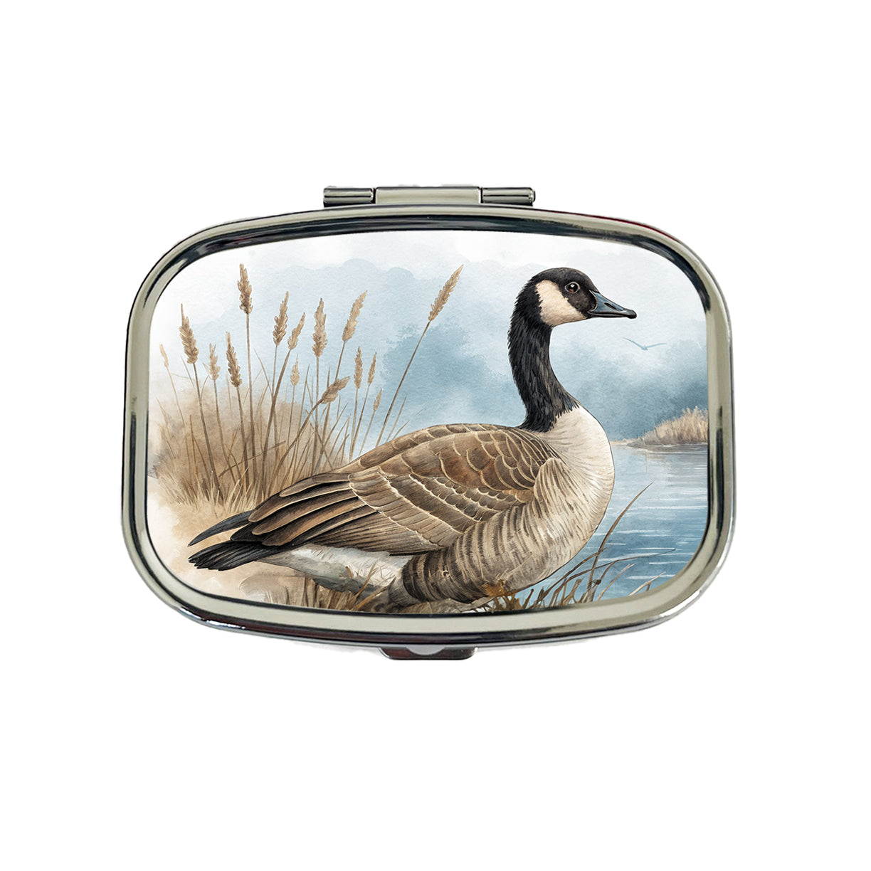 Canada Canadian Goose Illustration Travel Pill Box Case