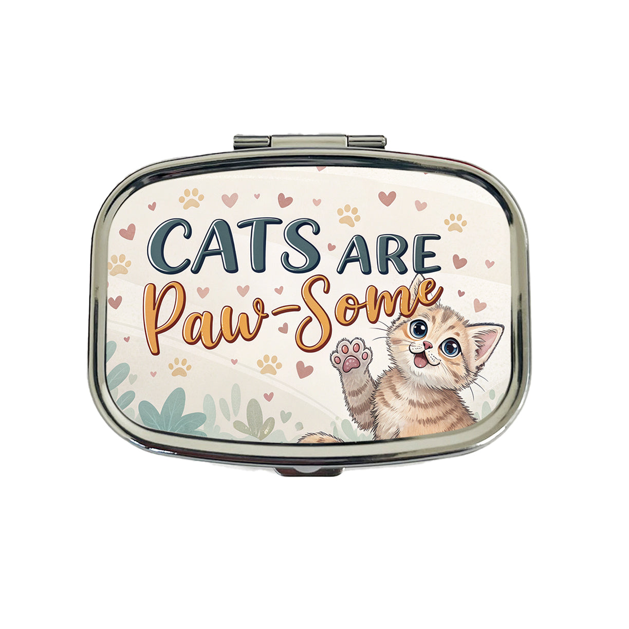 Cats Are Paw-Some Awesome Funny Travel Pill Box Case