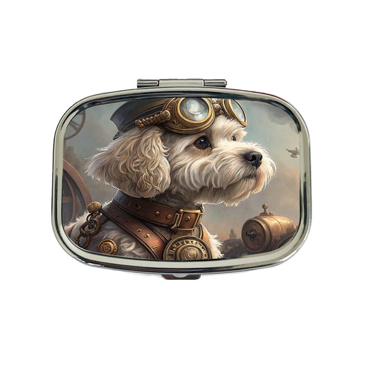Cockapoo Dog Steampunk Travel Pill Box Case