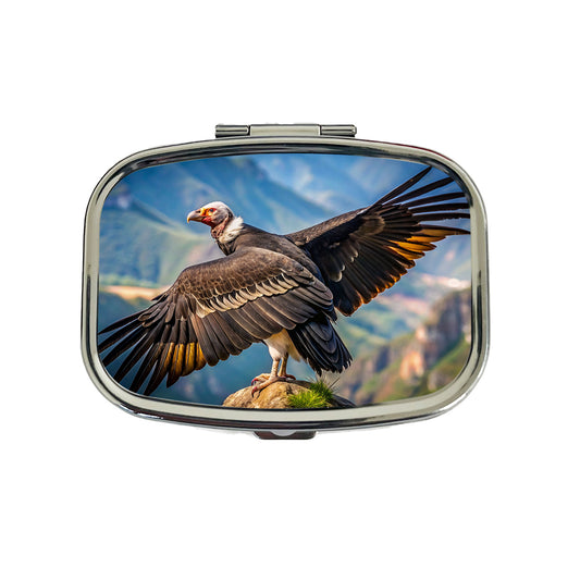 Condor on Mountain Top Travel Pill Box Case