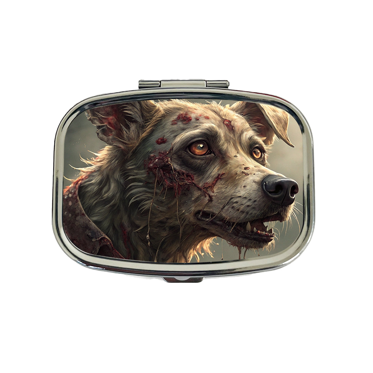Dog Zombie Creepy Scary Halloween Travel Pill Box Case