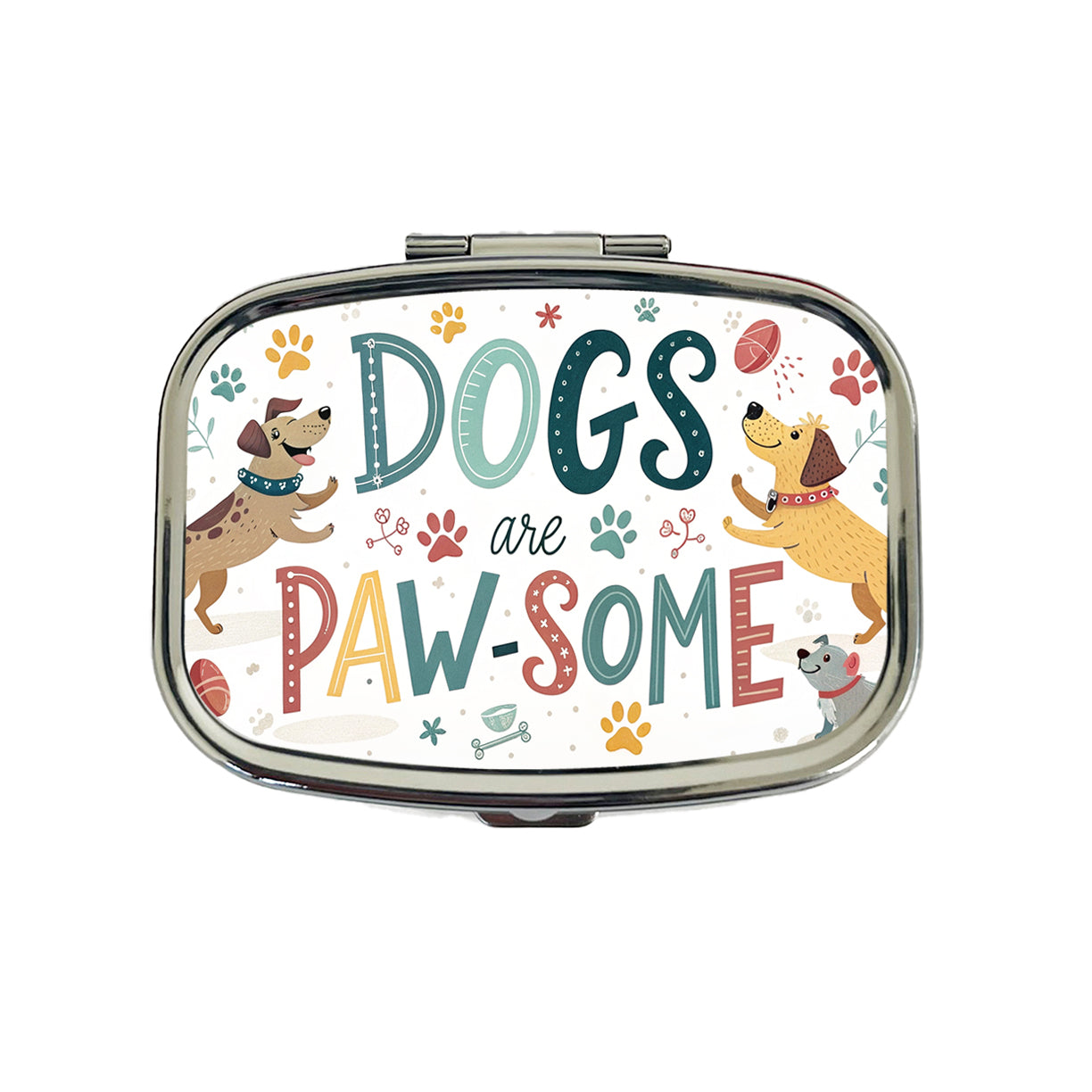 Dogs Are Paw-Some Awesome Funny Travel Pill Box Case