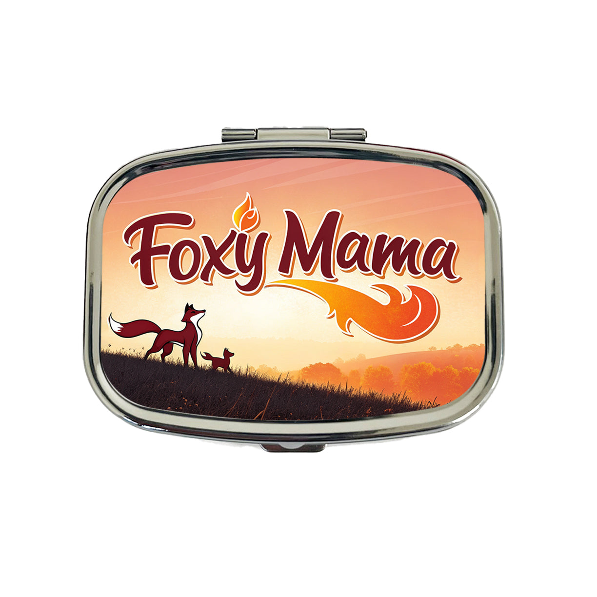 Foxy Mama Hot Fox Fire Funny Travel Pill Box Case