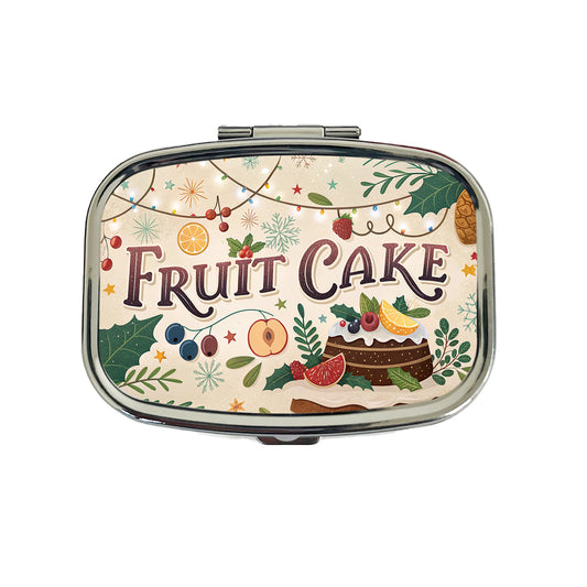 Fruitcake Holiday Fruit Cake Travel Pill Box Case