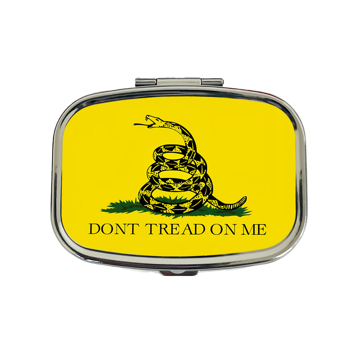 Gadsden Flag Don't Tread On Me Rattlesnake Travel Pill Box Case