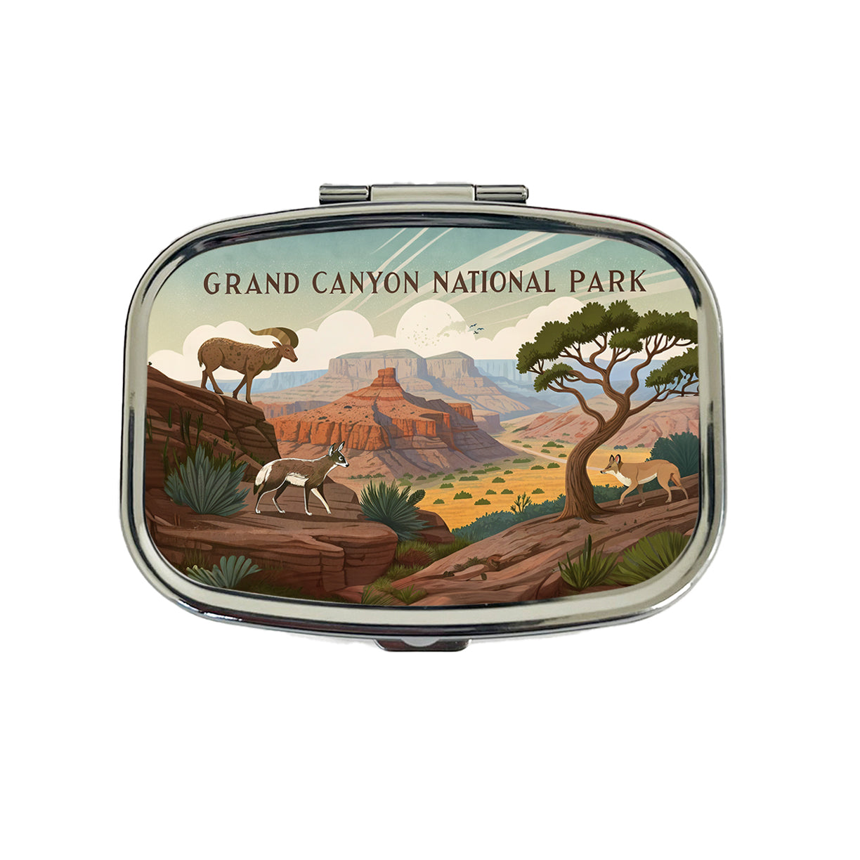 Grand Canyon National Park Animals Travel Pill Box Case
