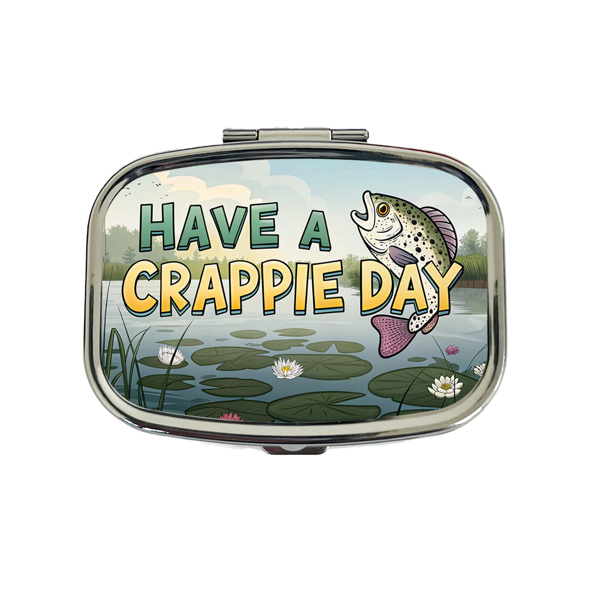Have A Crappie Crappy Day Fishing Funny Travel Pill Box Case