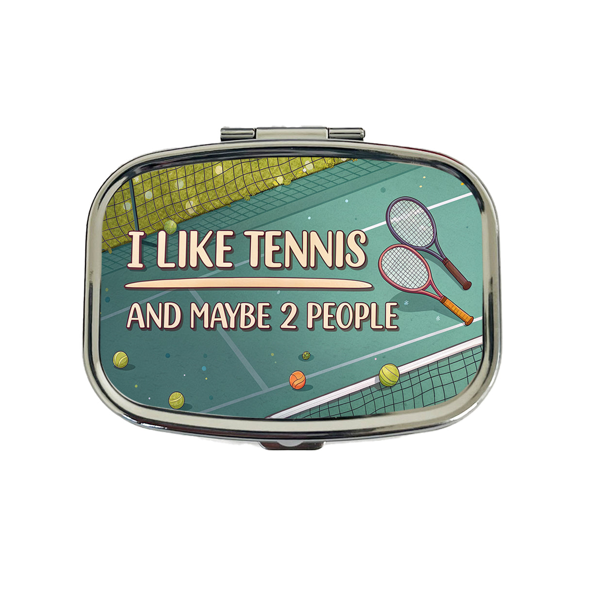 I Like Tennis And Maybe 2 People Funny Travel Pill Box Case