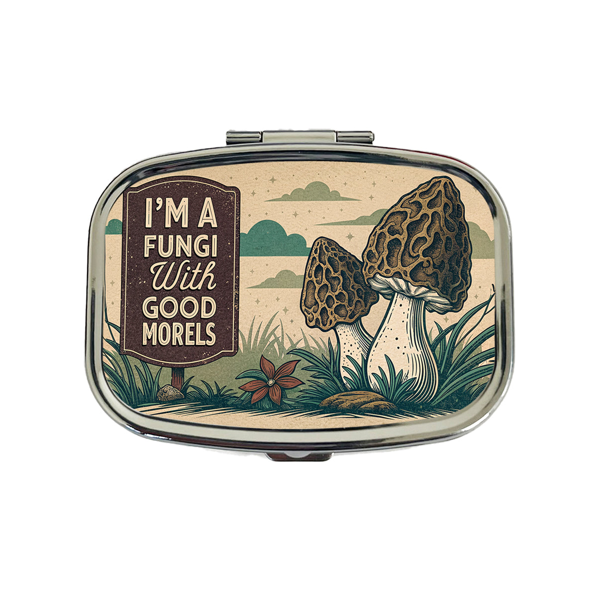 I'm a Fungi Fun Guy with Good Morels Morals Funny Travel Pill Box Case