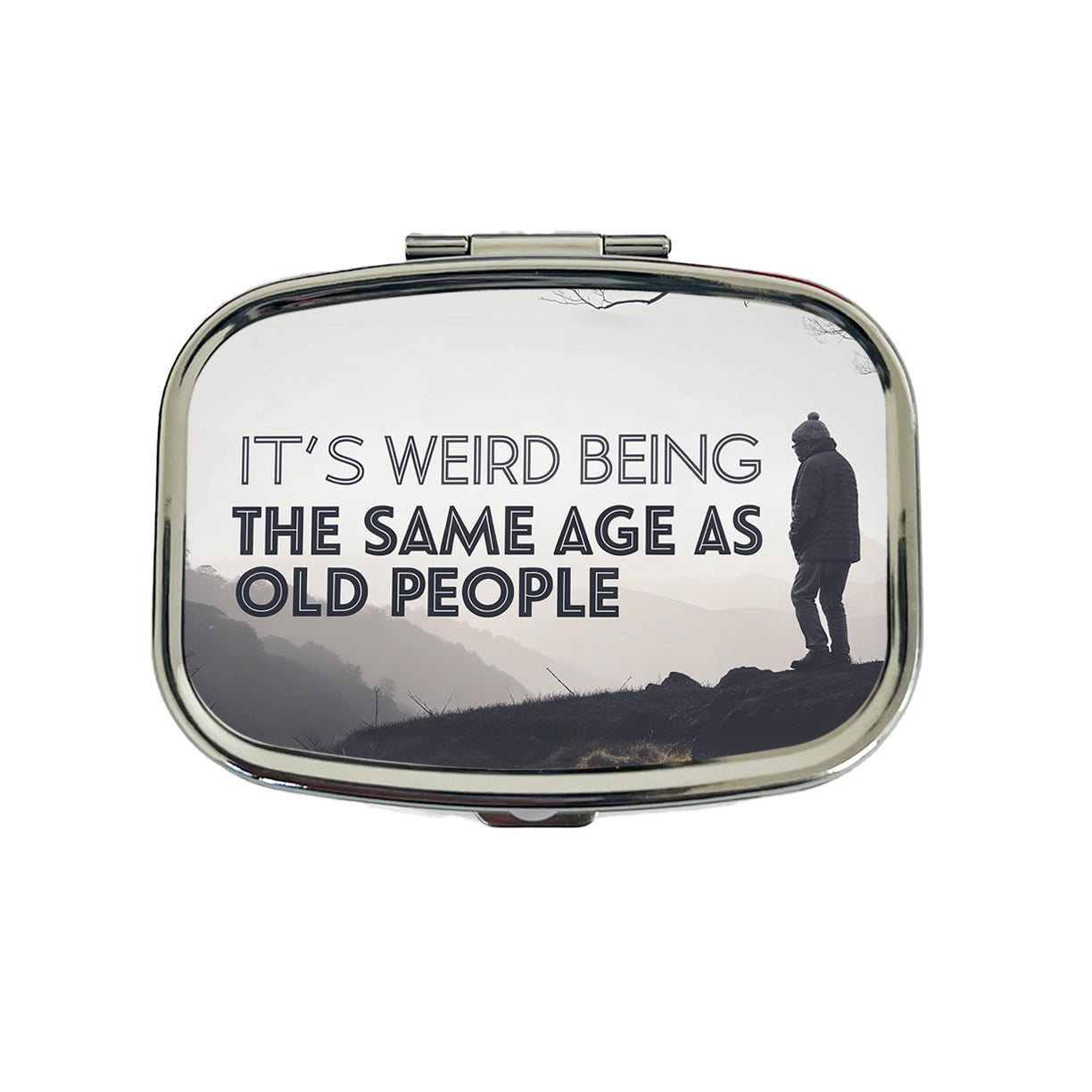 It's Weird Being The Same Age As Old People Funny Travel Pill Box Case