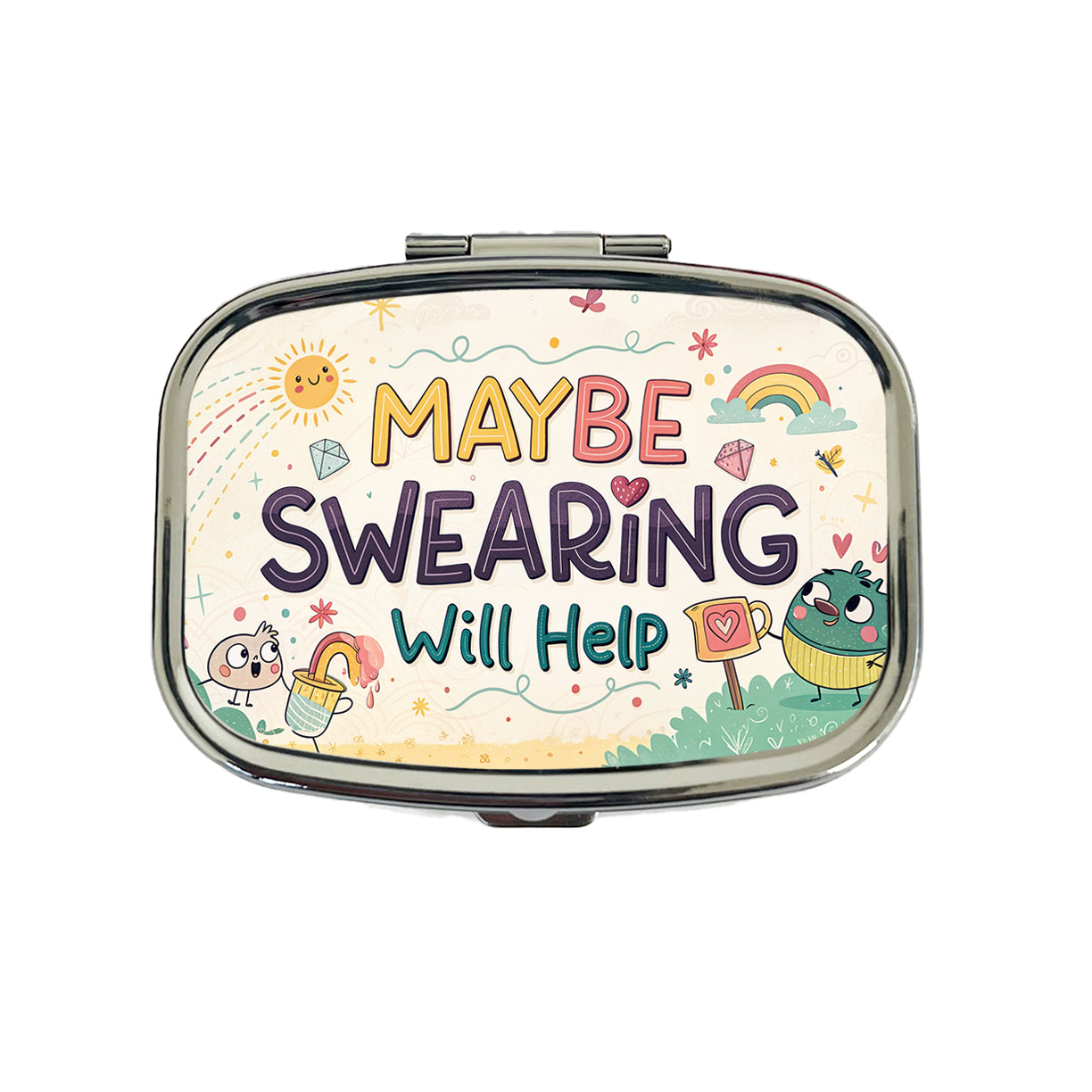 Maybe Swearing Will Help Funny Travel Pill Box Case