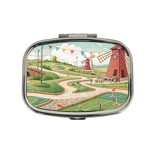 Miniature Golf Course Travel Pill Box Case