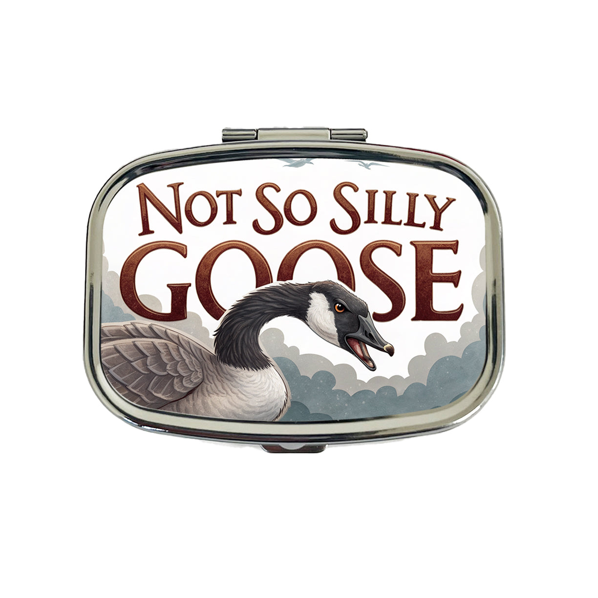 Not So Silly Goose Angry Canadian Goose Funny Travel Pill Box Case