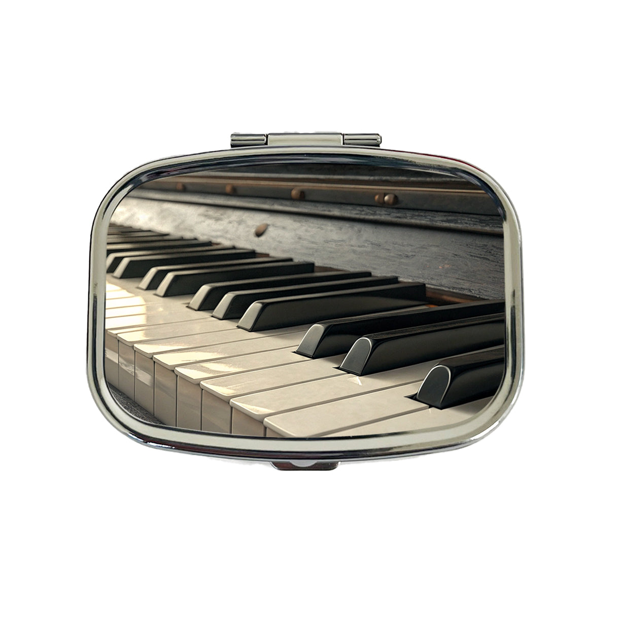 Piano Keys Close-up Travel Pill Box Case