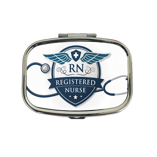RN Registered Nurse Medical Hospital Travel Pill Box Case