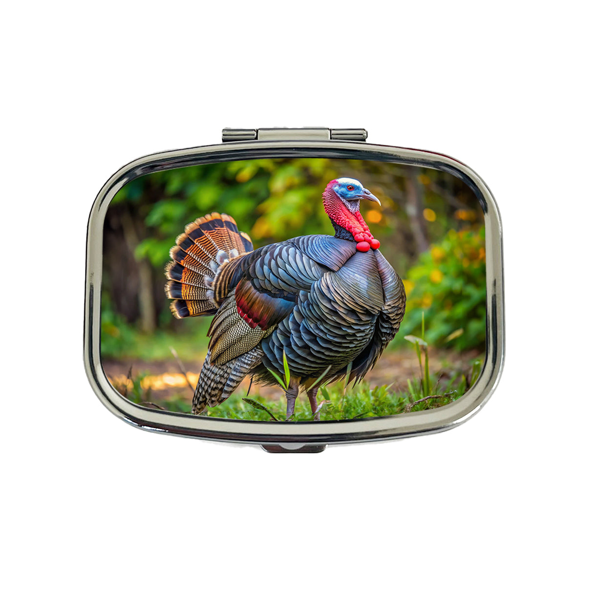Tom Gobbler Male Turkey Photograph Travel Pill Box Case