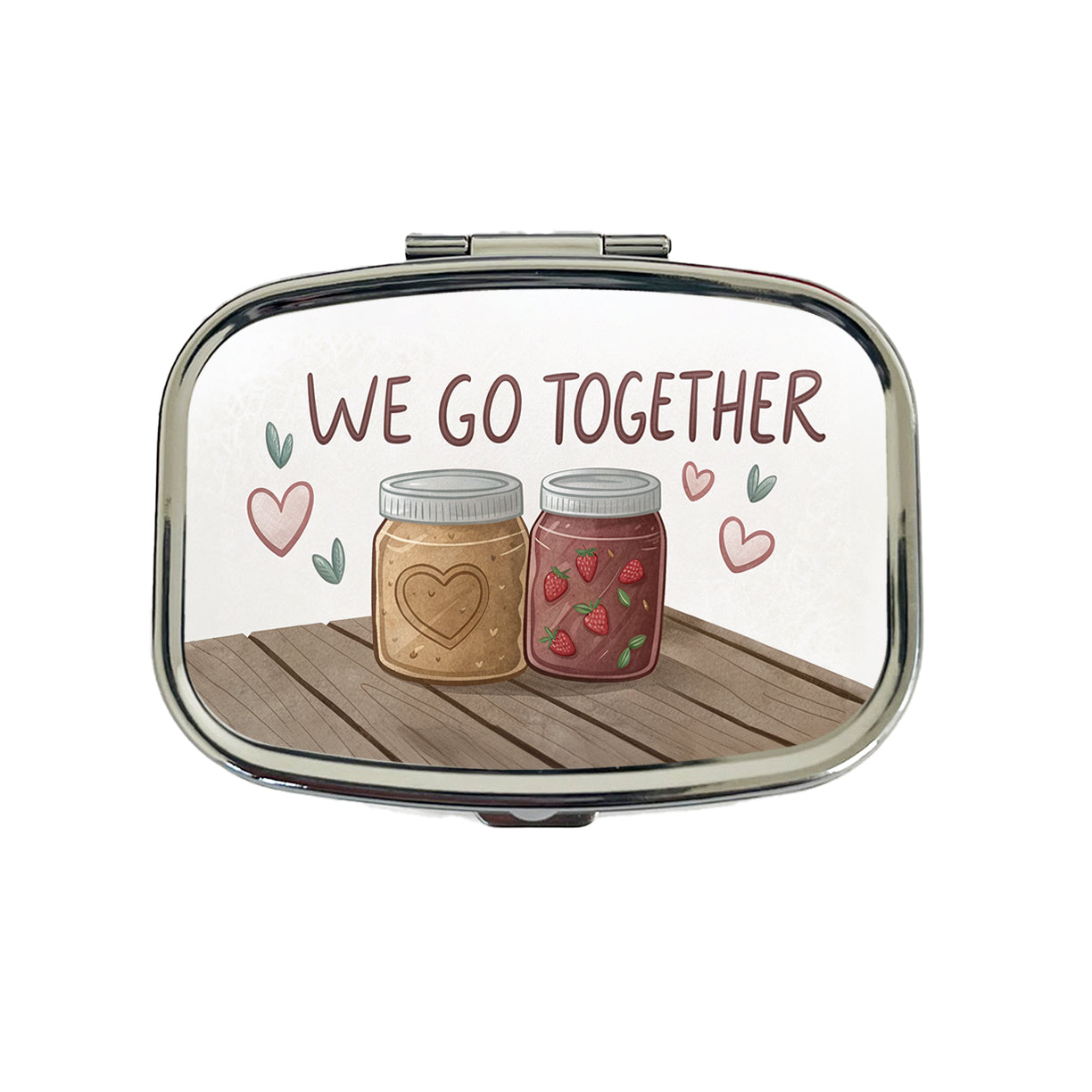 We Go Together Peanut Butter And Jelly Travel Pill Box Case