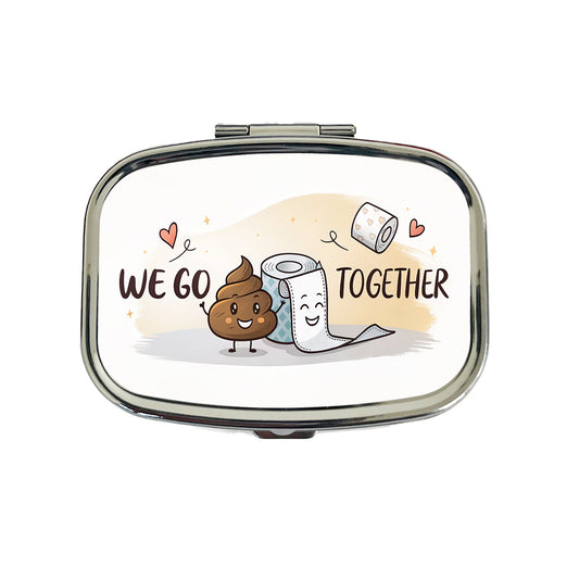 We Go Together Poop And Toilet Paper Travel Pill Box Case